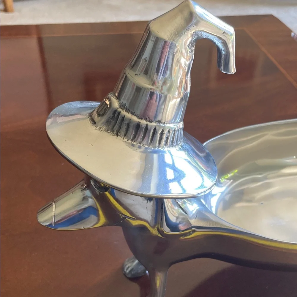 Dachshund oval  Serving Dish with Witch Hat